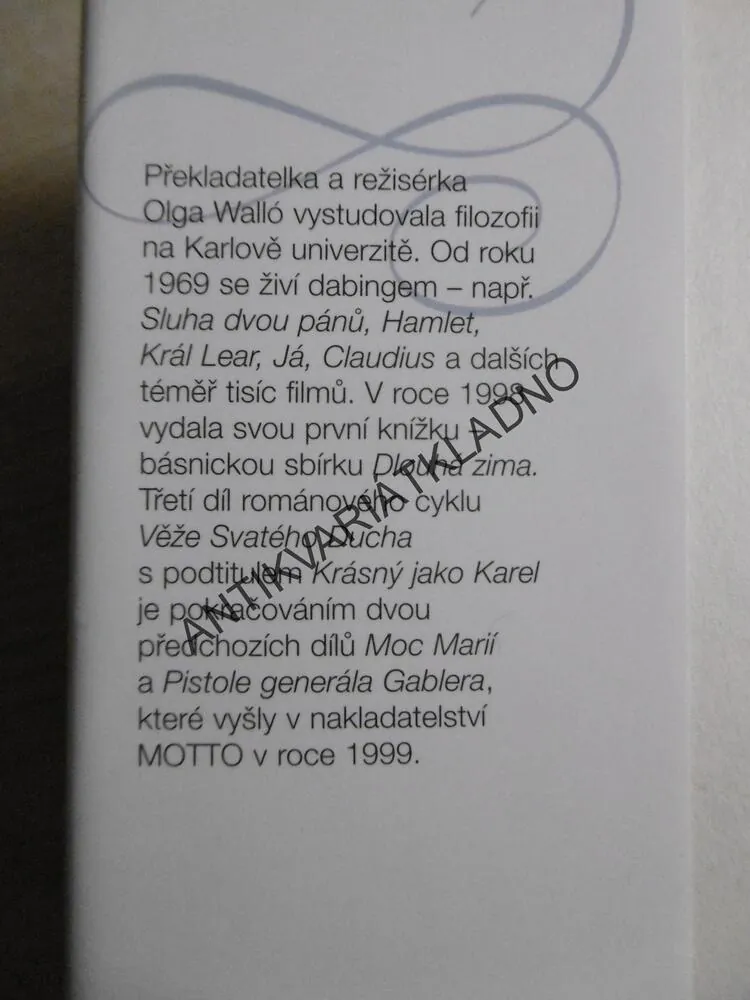 VĚŽE SVATÉHO DUCHA,3., KRÁSNÝ JAKO KAREL, OLGA WALLÓ ,  **an