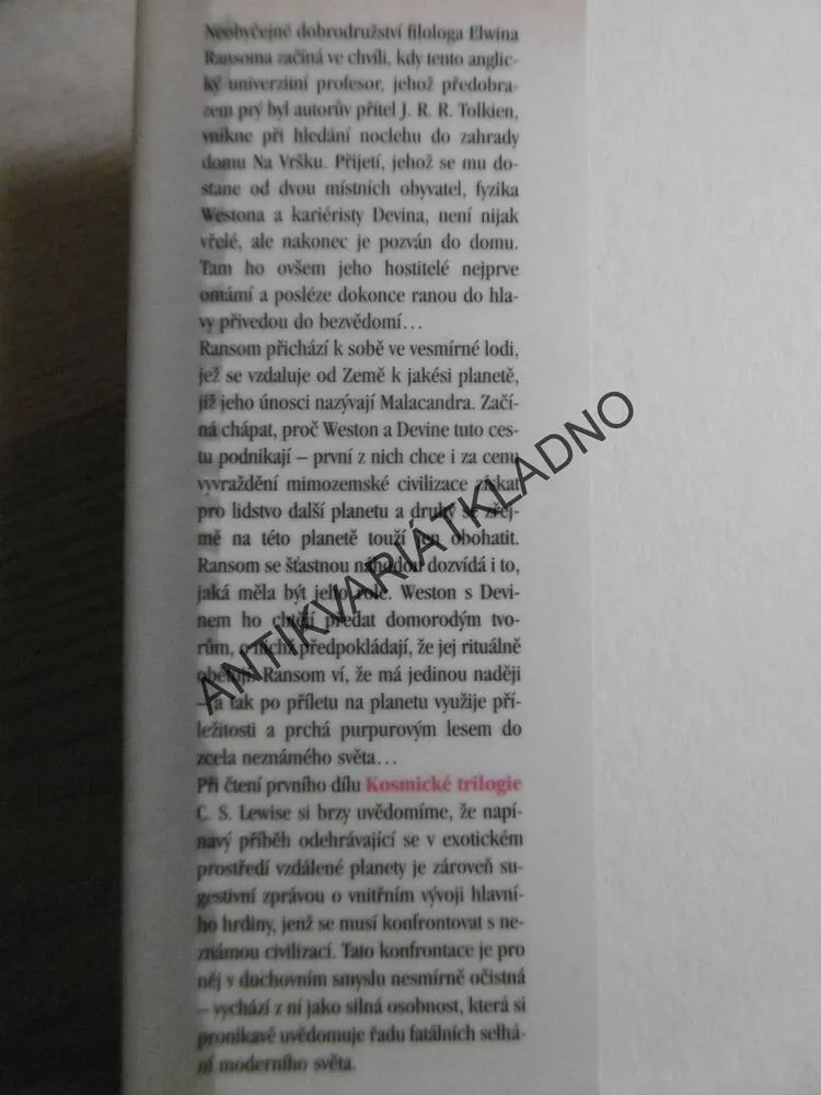KOSMICKÁ TRILOGIE, 1., NÁVŠTĚŠVNÍCI Z MLČÍCÍ PLANETY, C.S. LEWIS,**an