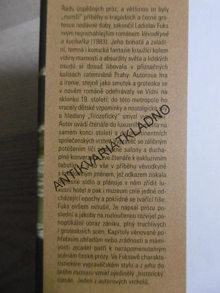 VÉVODKYNĚ A KUCHAŘKA, LADISLAV FUKS, **an