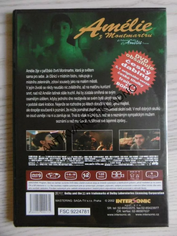 AMÉLIE Z MONTMARTRU, DVD FILM