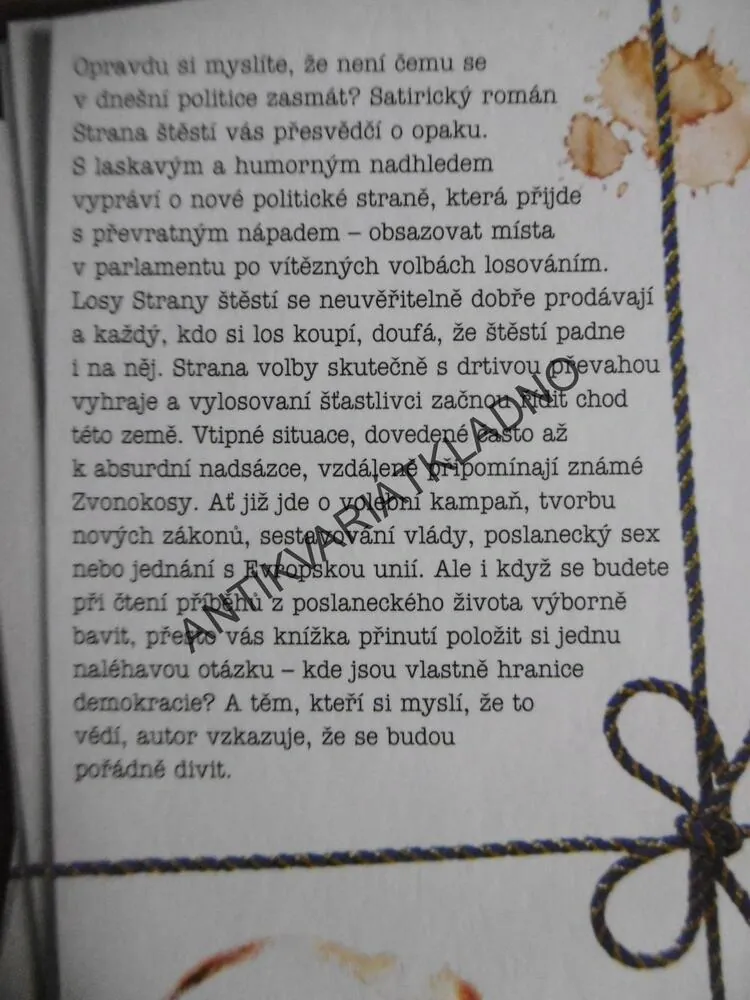 STRANA ŠTĚSTÍ, VLASTIMIL VONDRUŠKA, **an