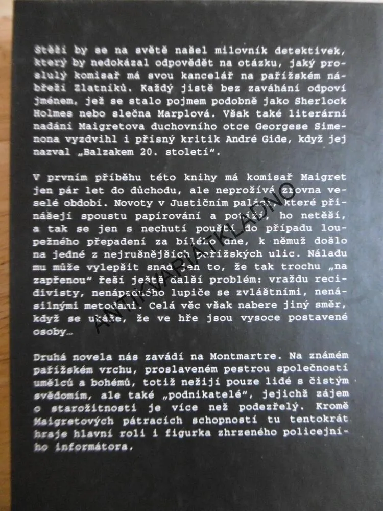 MAIGRET - LUPIČ KLIĎAS, INFORMÁTOR, SIMENON, **an