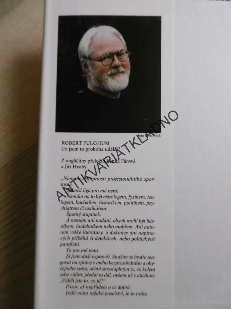 CO JSEM TO PROBOHA UDĚLAL?, ROBERT FULGHUM, **an