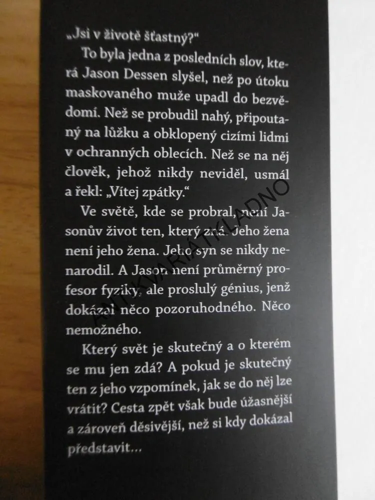 TEMNÁ HMOTA, BLAKE CROUCH, BESTSELLER,