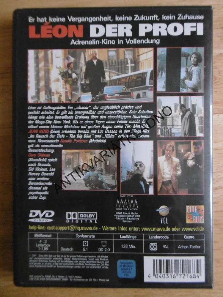 LEON,NĚMECKY, JEAN RENO, DVD FILM 