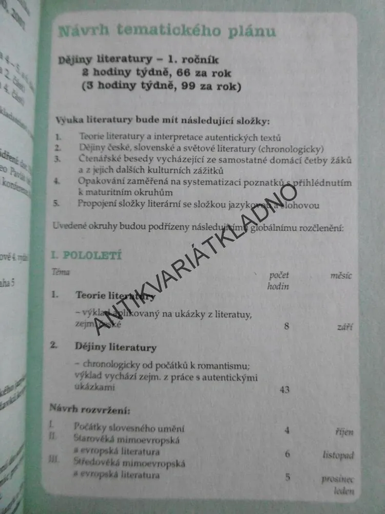LITERATURA 1, VĚRA MARTINOVÁ, 
