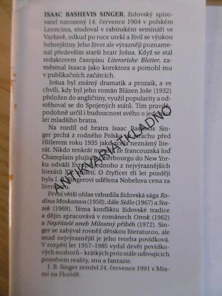 OTROK, I.B.SINGER, **an