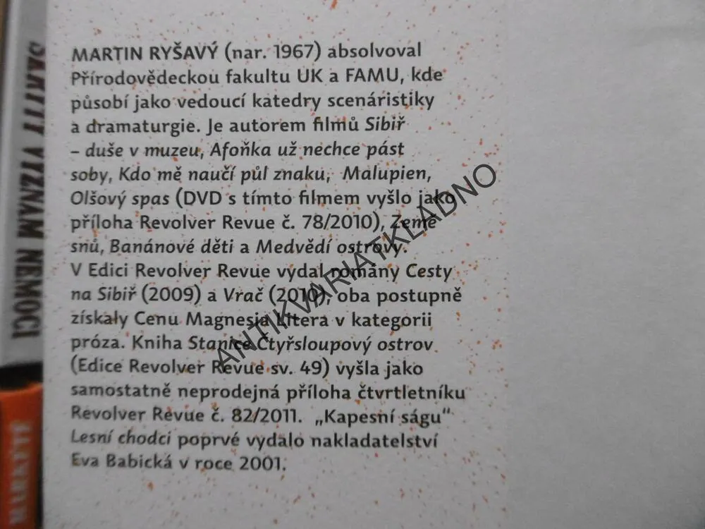 LESNÍ CHODCI, MARTIN RYŠAVÝ, **an