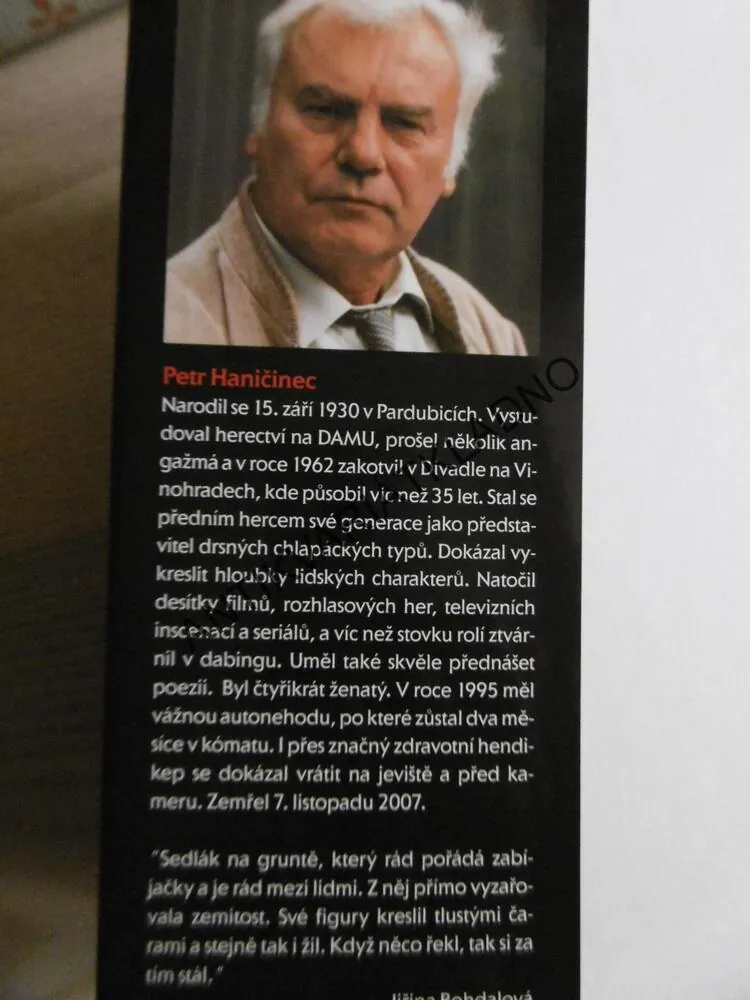 PETR HANIČINEC, VZTEKLOUN S JEMNOU DUŠÍ, JAN HERGET, **an