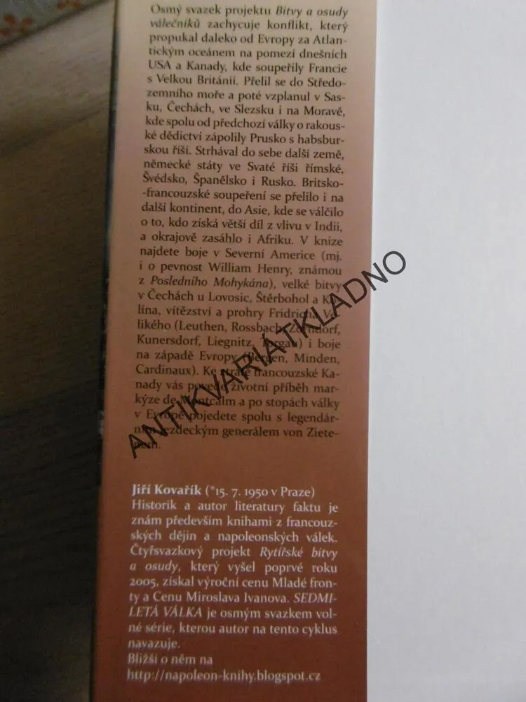 SEDMILETÁ VÁLKA, JIŘÍ KOVAŘÍK, **an