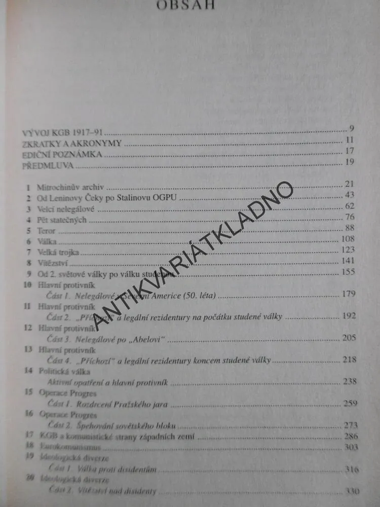 KGB, MITROCHINŮV ARCHIV, CHRISTOPHER ANDREW, **an