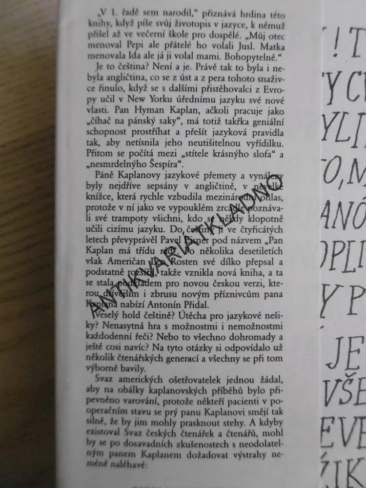 PAN KAPLAN MÁ STÁLE TŘÍDU RÁD, LEO ROSTEN, **an