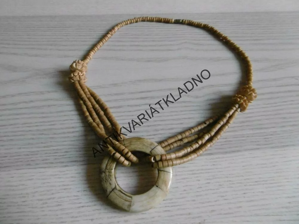DŘEVĚNÉ KORÁLKY NA KRK, ŠPERK, NÁHRDELNÍK, KOMPLETNÍ, 