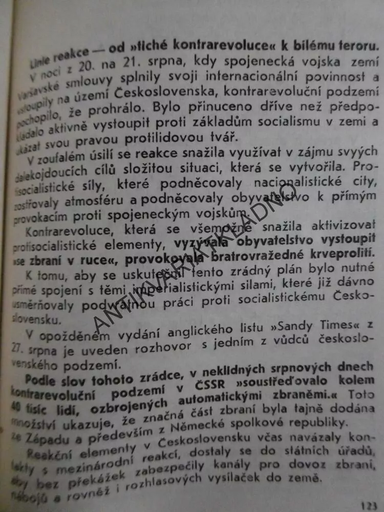 K UDÁLOSTEM V ČESKOSLOVENSKU, FAKTA,DOKUMENTY SVĚDECTVÍ TISKU,1968,