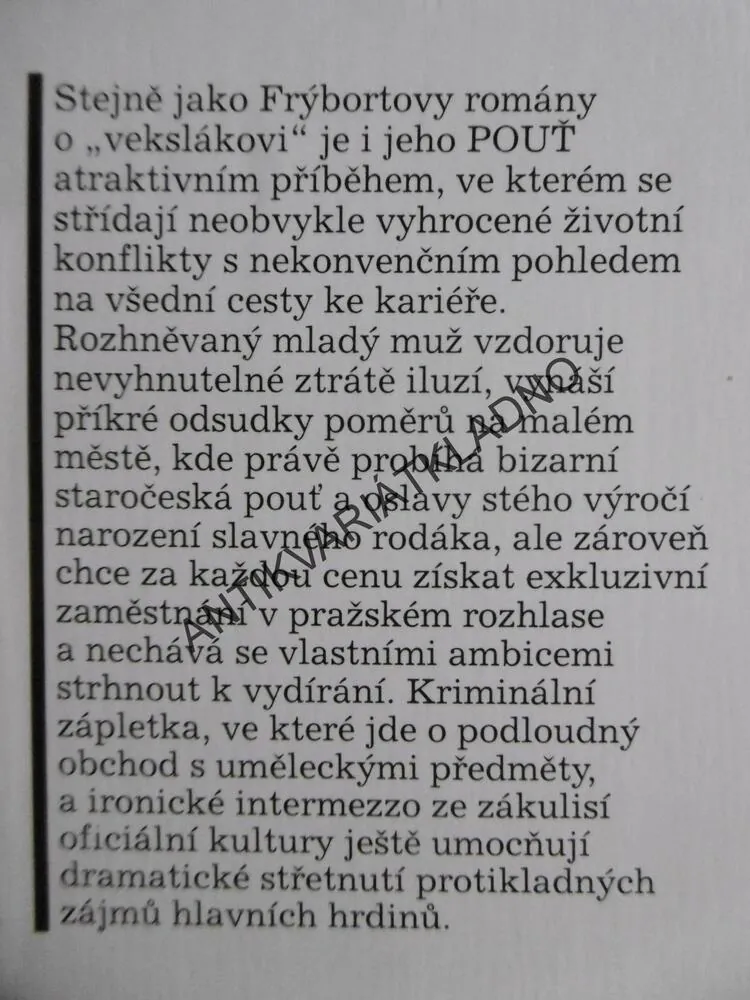 POUŤ, PAVEL FRÝBORT, **an