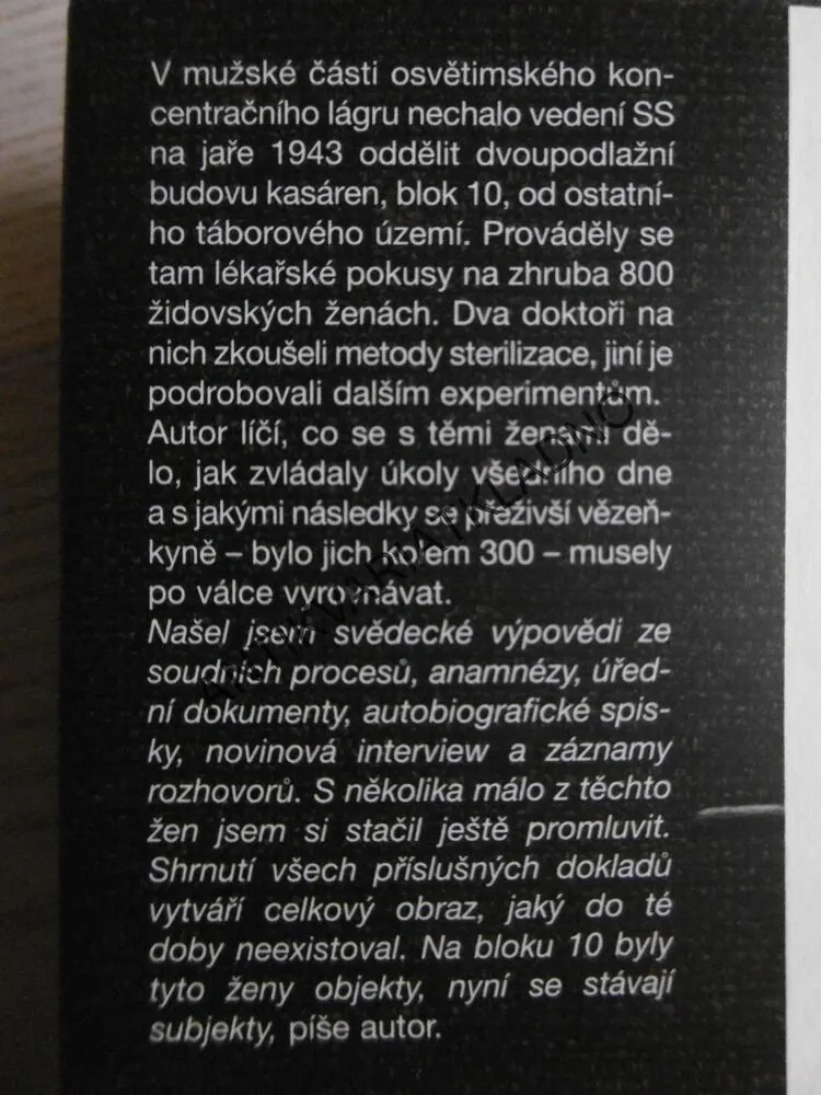 ŽENY Z BLOKU 10, LÉKAŘSKÉ POKUSY V OSVĚTIMI, HANS-JOACHIM LANG, **an