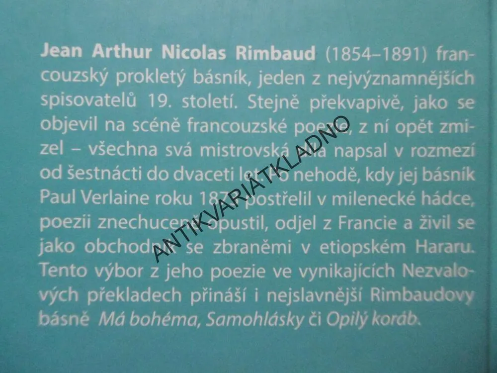 MÁ BOHÉMA, ARTHUR RIMBAUD, **an