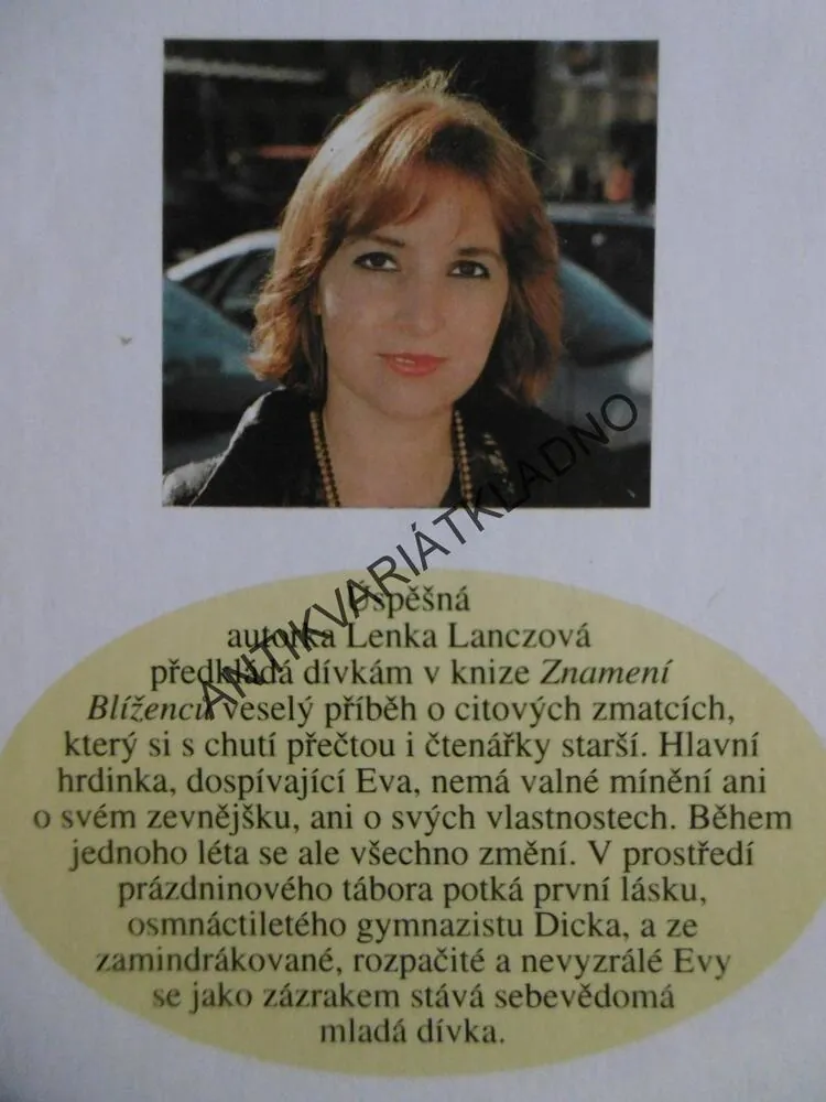ZNAMENÍ BLÍŽENCŮ, LENKA LANCZOVÁ, **an