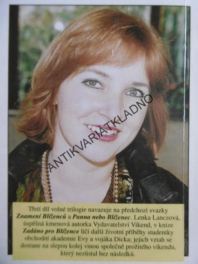 ZADÁNO PRO BLÍŽENCE, LENKA LANCZOVÁ, **an