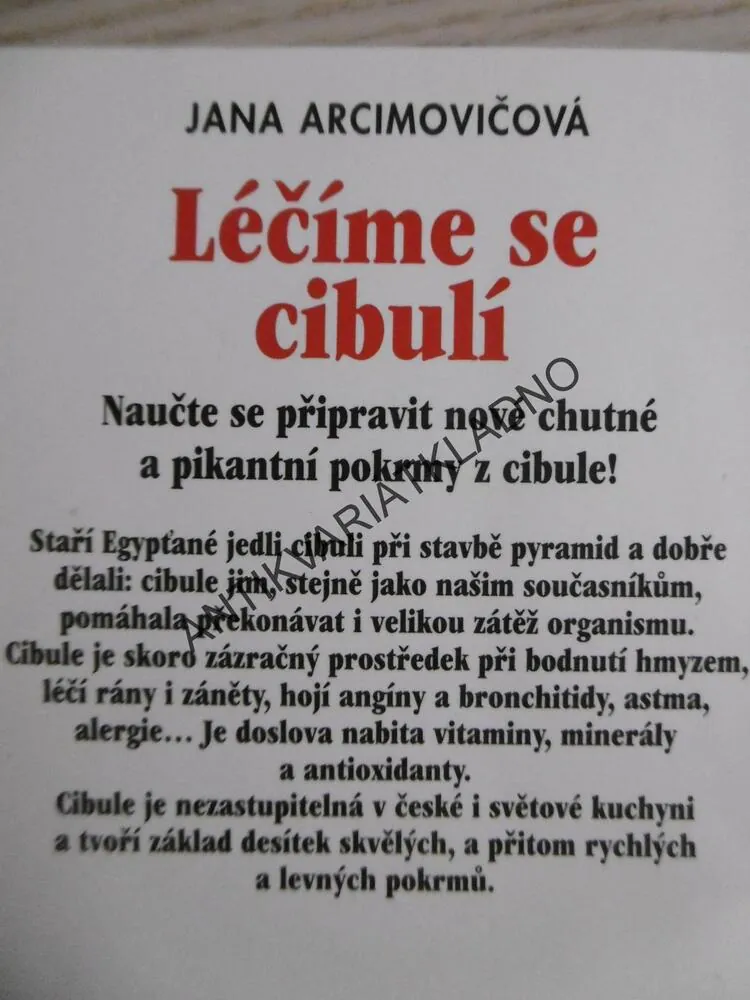 LÉČÍME SE CIBULÍ, JANA ARCIMOVIČOVÁ, **an