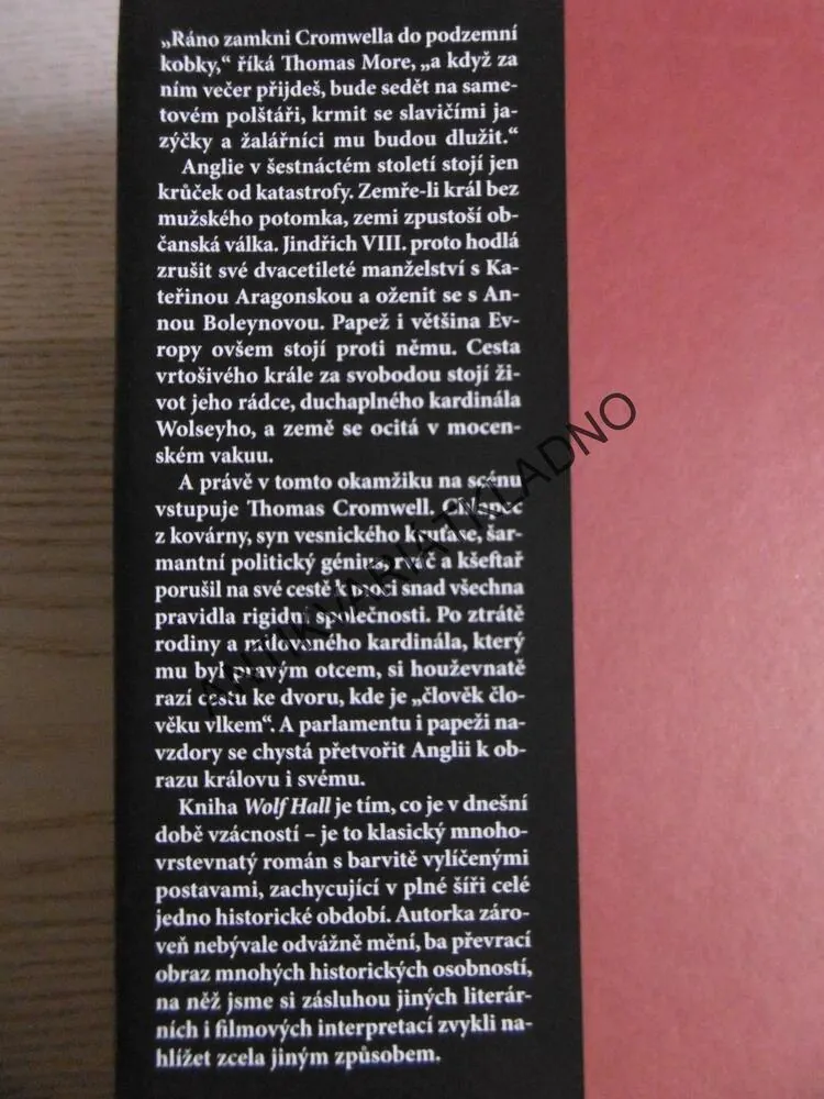 WOLF HALL, HILARY MANTELOVÁ, **an