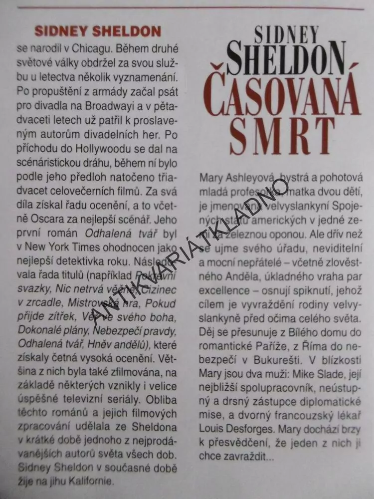 ČASOVANÁ SMRT, SIDNEY SHELDON, **an