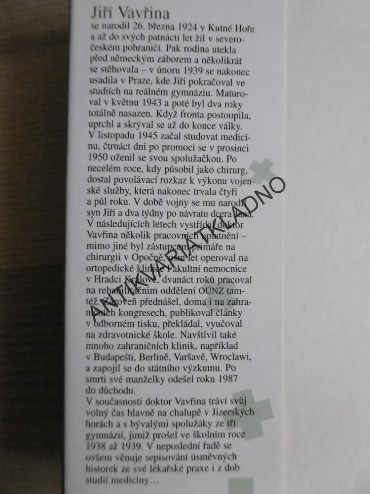 PAN PRIMÁŘ SE SMĚJE RÁD, JIŘÍ VAVŘINA, **an