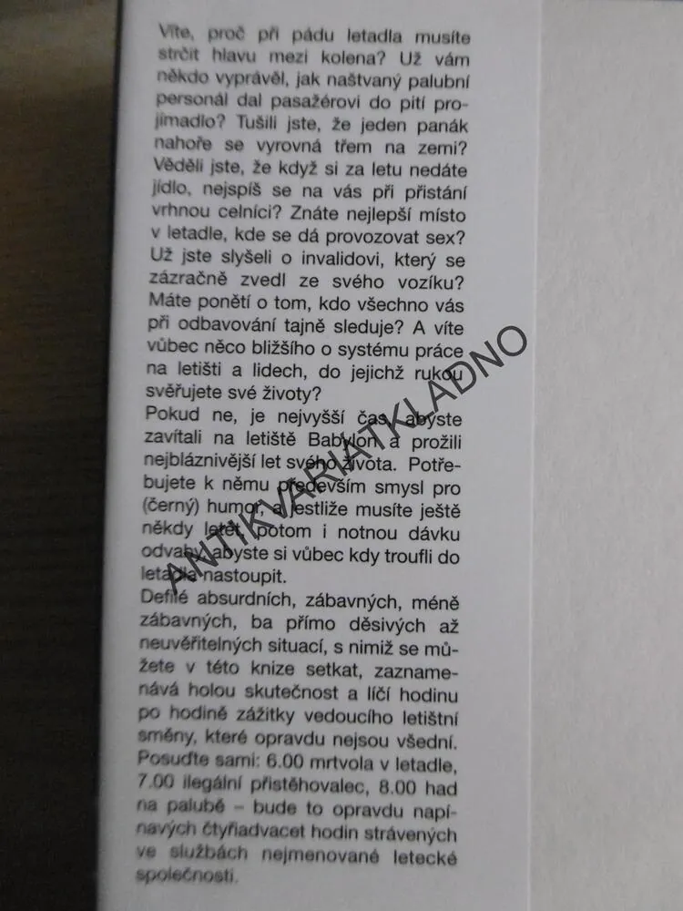 LETIŠTĚ BABYLON ANEB NECHCETE RADĚJI JET VLAKEM?, IMOGEN EDWARDS-JONESOVÁ A ANONYM, **an