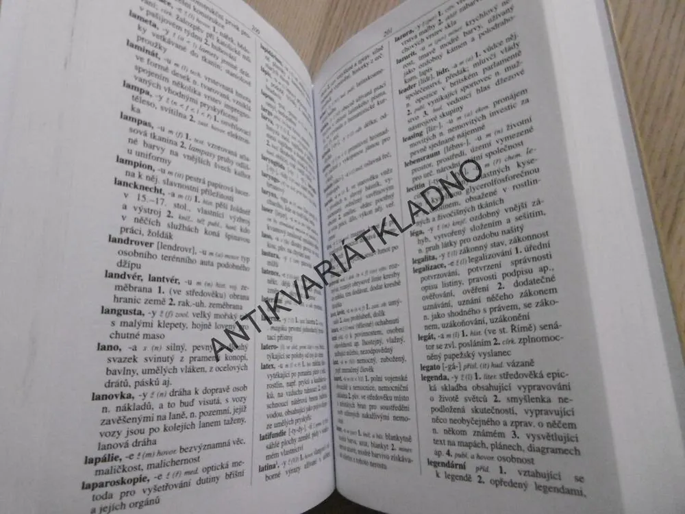 SLOVNÍK CIZÍCH SLOV, **an