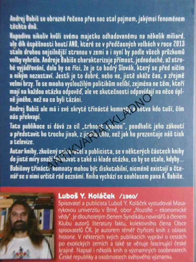 13. KOMNATY ANDREJE BABIŠE, LUBOŠ Y. KOLÁČEK, **an