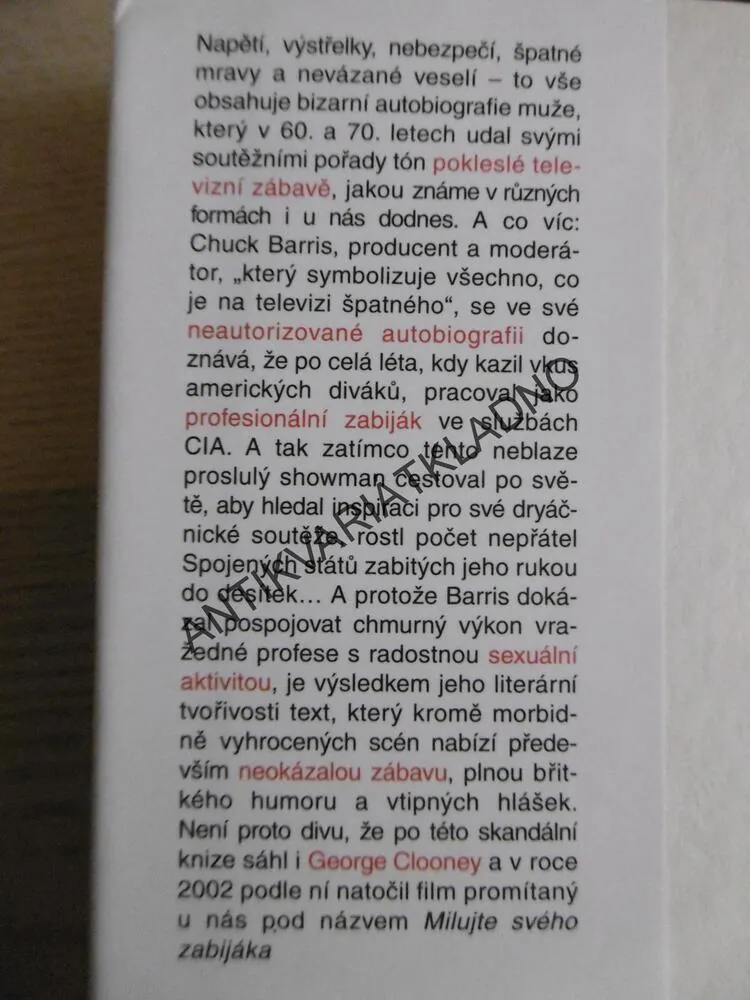 ZPOVĚĎ NEBEZPEČNÉ MYSLI, CHUCK BARRIS, **an
