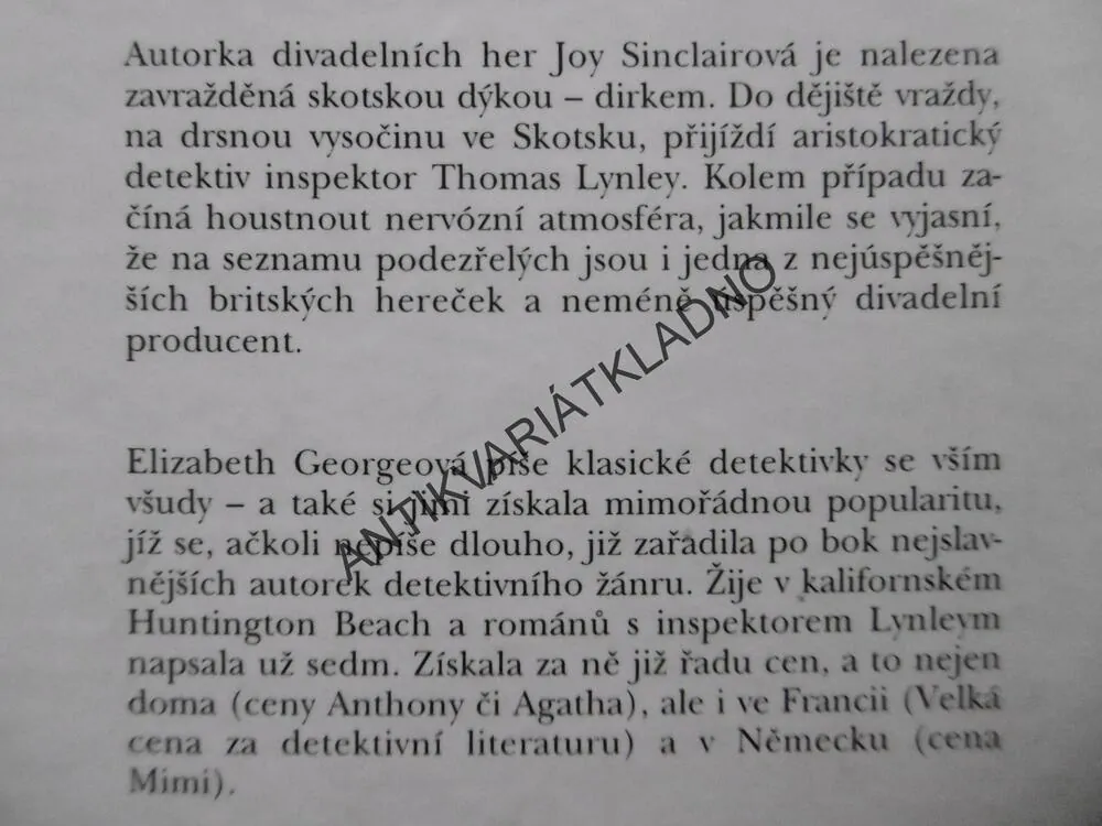 SPLÁTKA KRVÍ, ELIZABETH GEORGEOVÁ, **an
