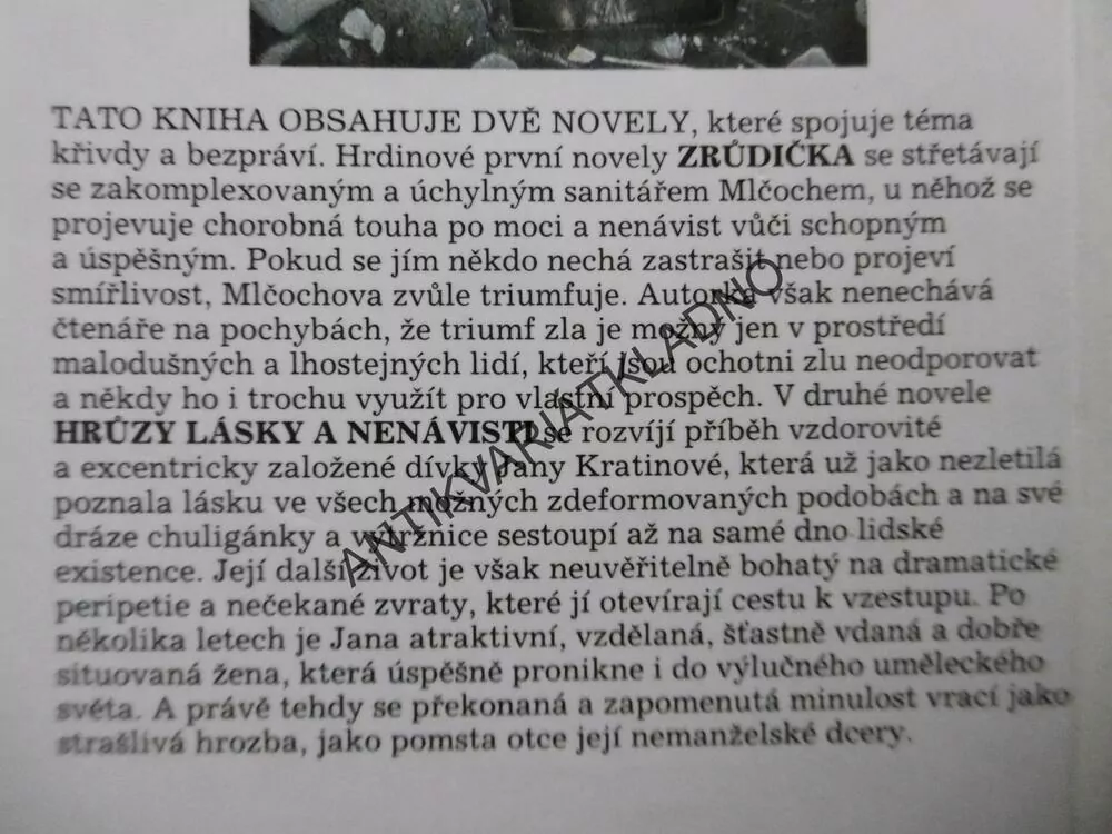 HRŮZY LÁSKY A NENÁVISTI, ZDENA FRÝBOVÁ, **an