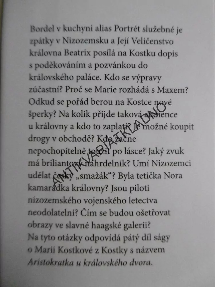 ARISTOKRATKA U KRÁLOVSKÉHO DVORA, EVŽEN BOČEK, **an