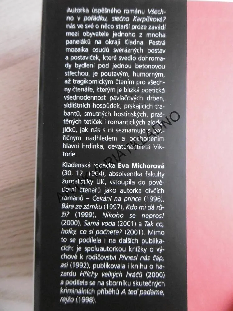 UČITELÉ, KOUZELNÍCI, ZLODĚJI, EVA MICHNOVÁ - AUTOGRAM, **an
