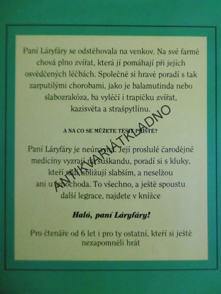 FARMA PANÍ LÁRYFÁRY, BETTY MACDONALDOVÁ, **an