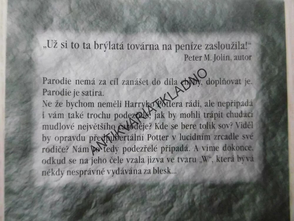 HARRY TROTTEL A KÁMEN MUDR. TSE, PETER M. JOLIN, **an