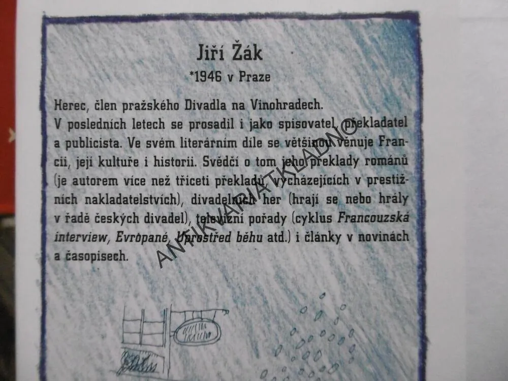 KDYBY NÁM PAŘÍŽ VYPRÁVĚLA, JIŘÍ ŽÁK, **an