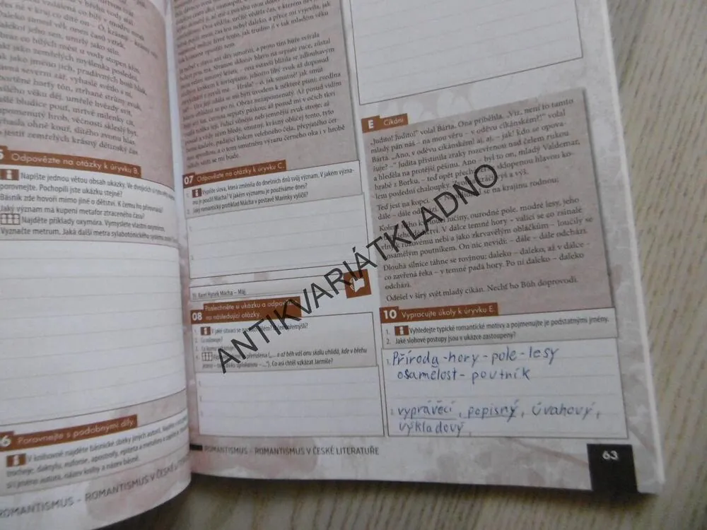 LITERATURA PRO 2. ROČNÍK STŘEDNÍCH ŠKOL, PRACOVNÍ SEŠIT, DIDAKTIS