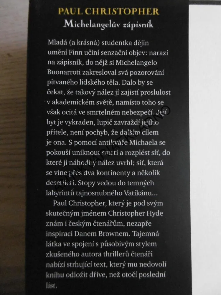 MICHELANGELŮV ZÁPISNÍK, PAUL CHRISTOPHER, **an