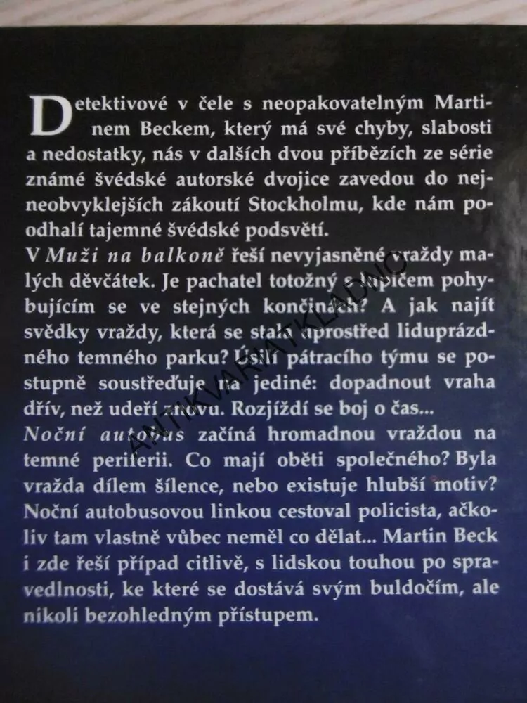 2 X MAJ SJÖWALLOVÁ A PER WAHLÖÖ, MUŽ NA BALKONĚ, NOČNÍ AUTOBUS, **an