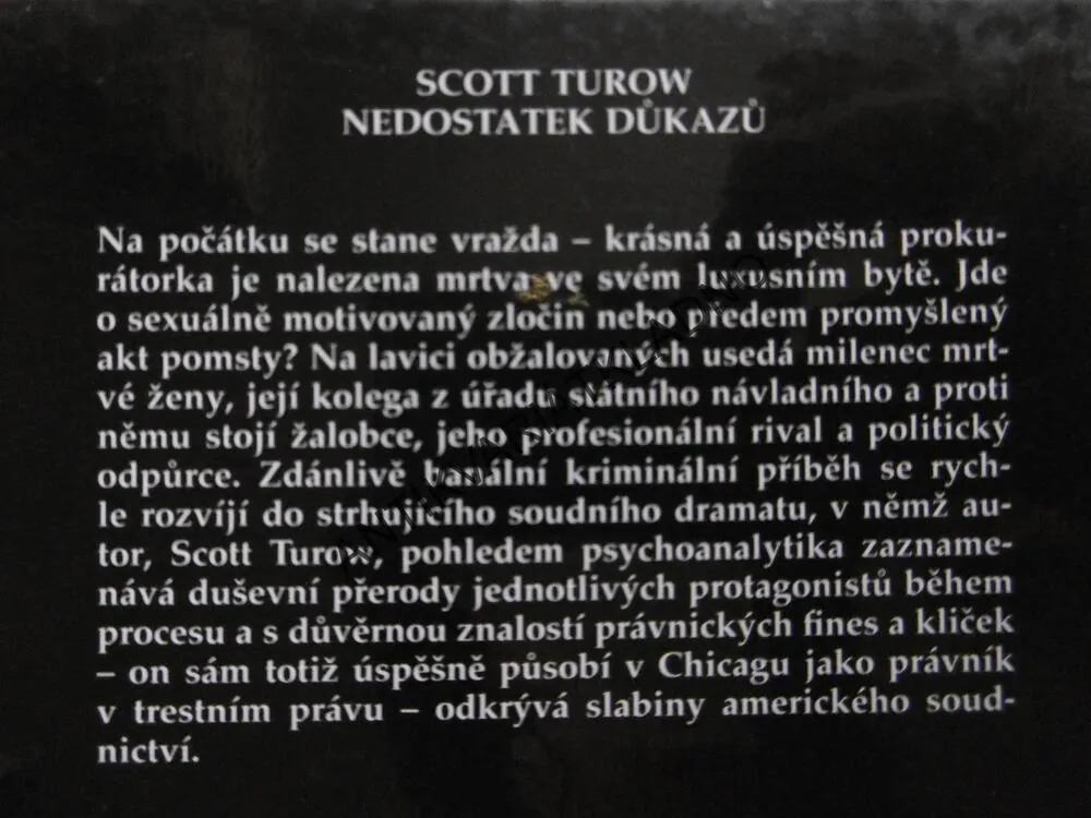 NEDOSTATEK DŮKAZŮ, SCOTT TUROW, **an