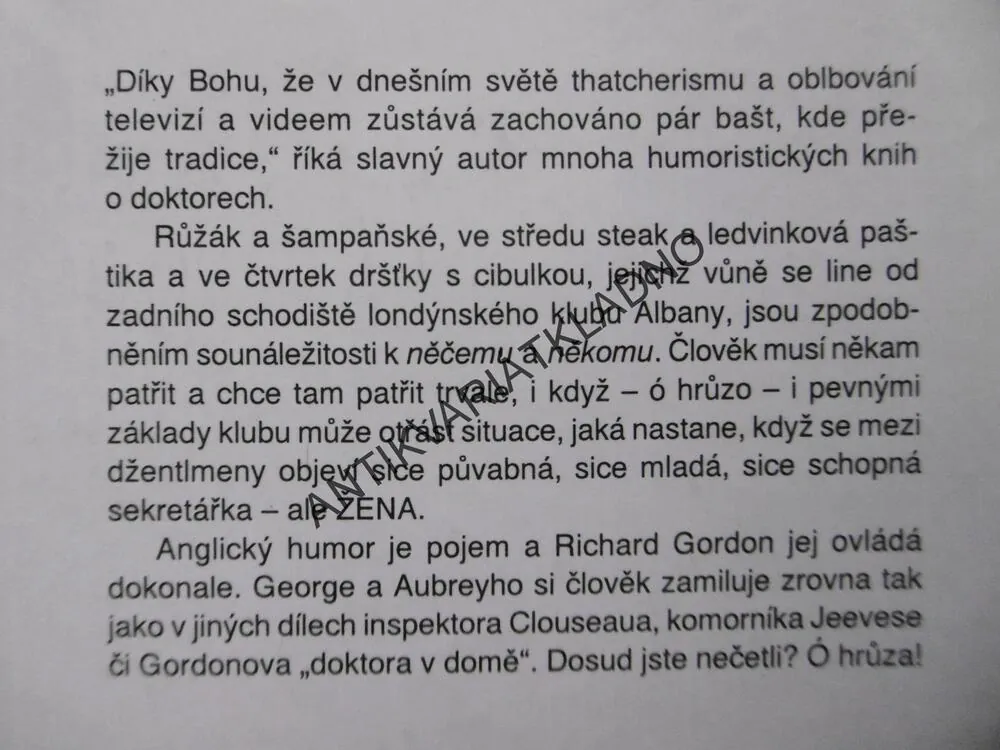 KLUB DŽENTLMENŮ, RICHARD GORDON, **an