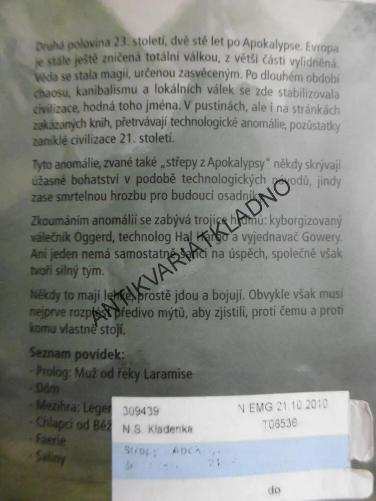 STŘEPY APOKALYPSY, VLADIMÍR ŠLECHTA, **an