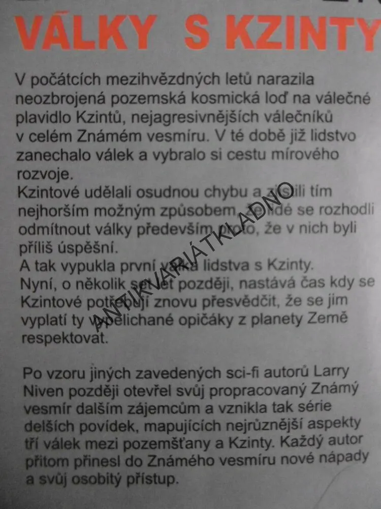 VÁLKY S KZINTY, LARRY NIVEN, **an