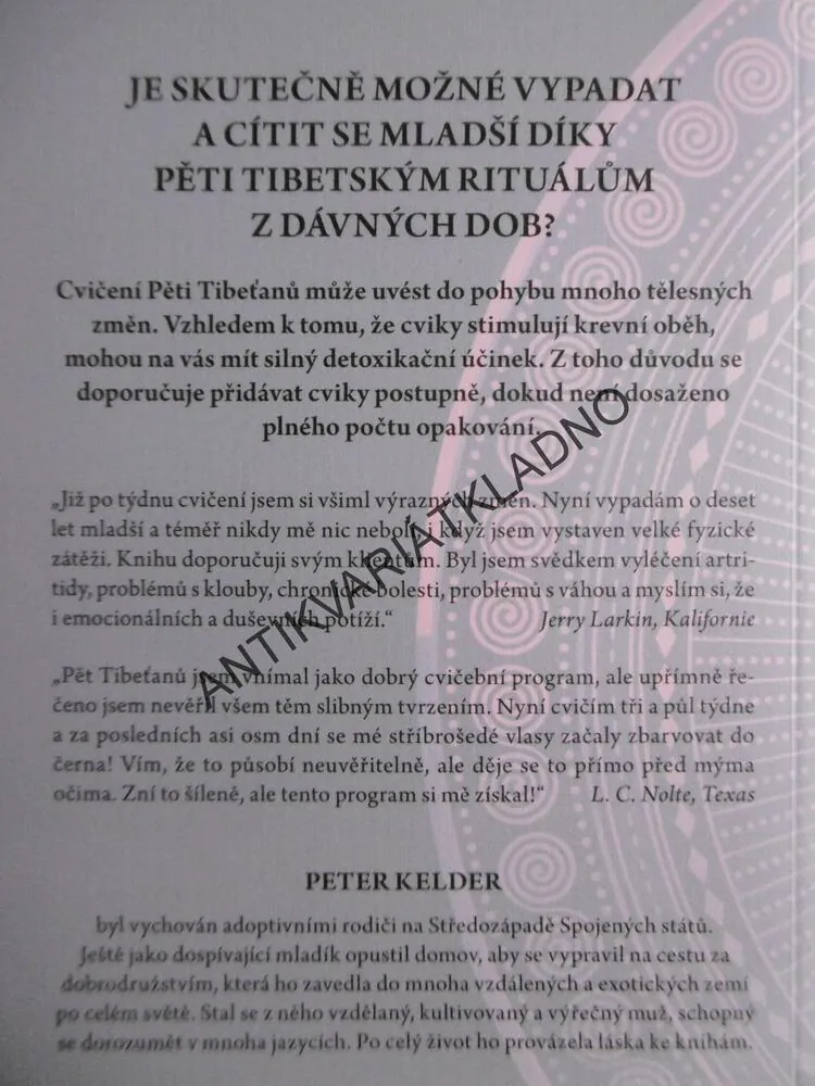 PRASTARÉ TAJEMSTVÍ PRAMENE MLÁDÍ, PĚT TIBEŤANŮ, PETER KELDER, BERNIE S. SIEGEL, **an