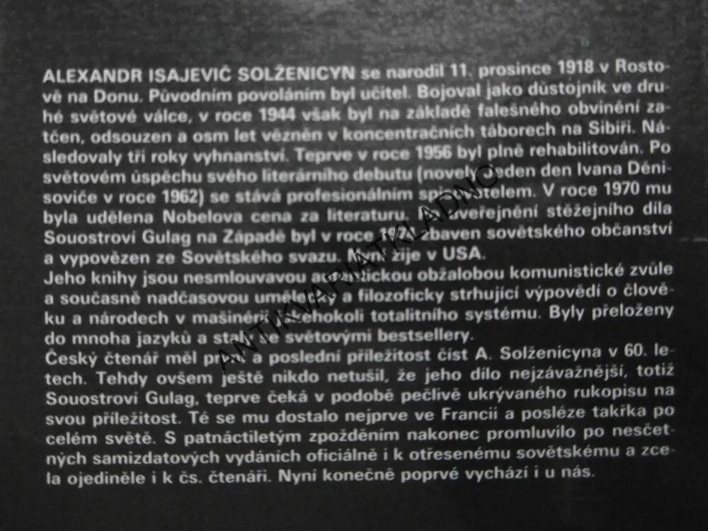 SOUOSTROVÍ GULAG 1., ALEXANDR SOLŽENICYN, **an