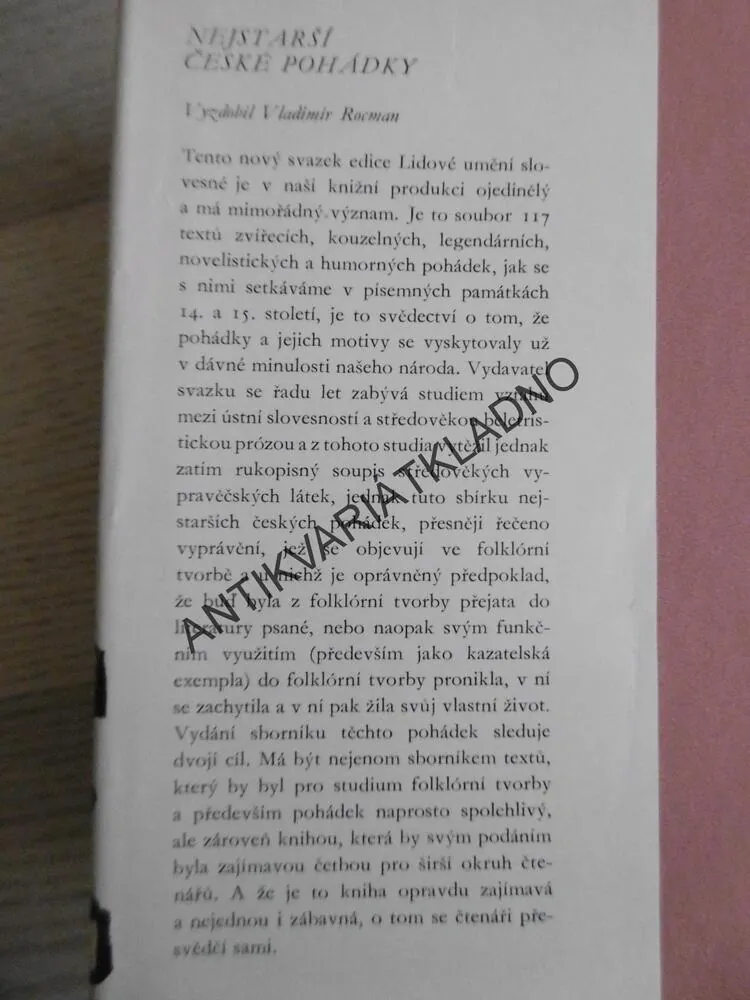 NEJSTARŠÍ ČESKÉ POHÁDKY, KAREL DVOŘÁK, **an