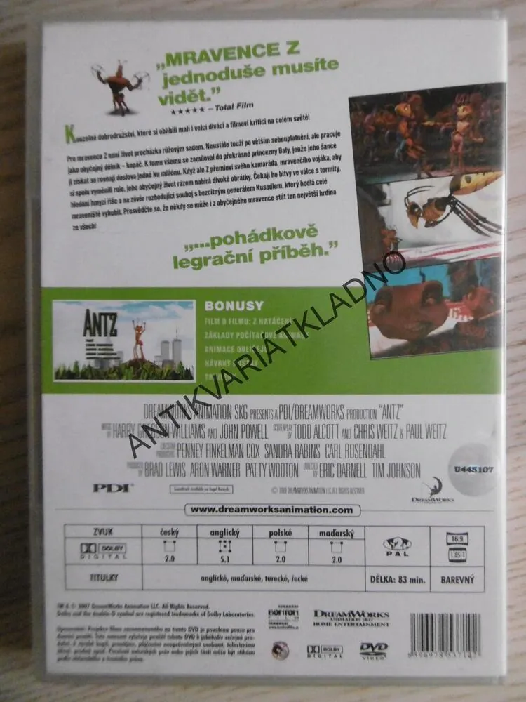 MRAVENEC Z, DVD FILM