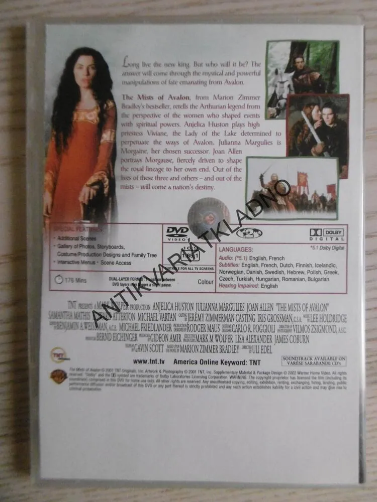 THE MISTS OF AVALON, MLHY AVALONU, DVD FILM